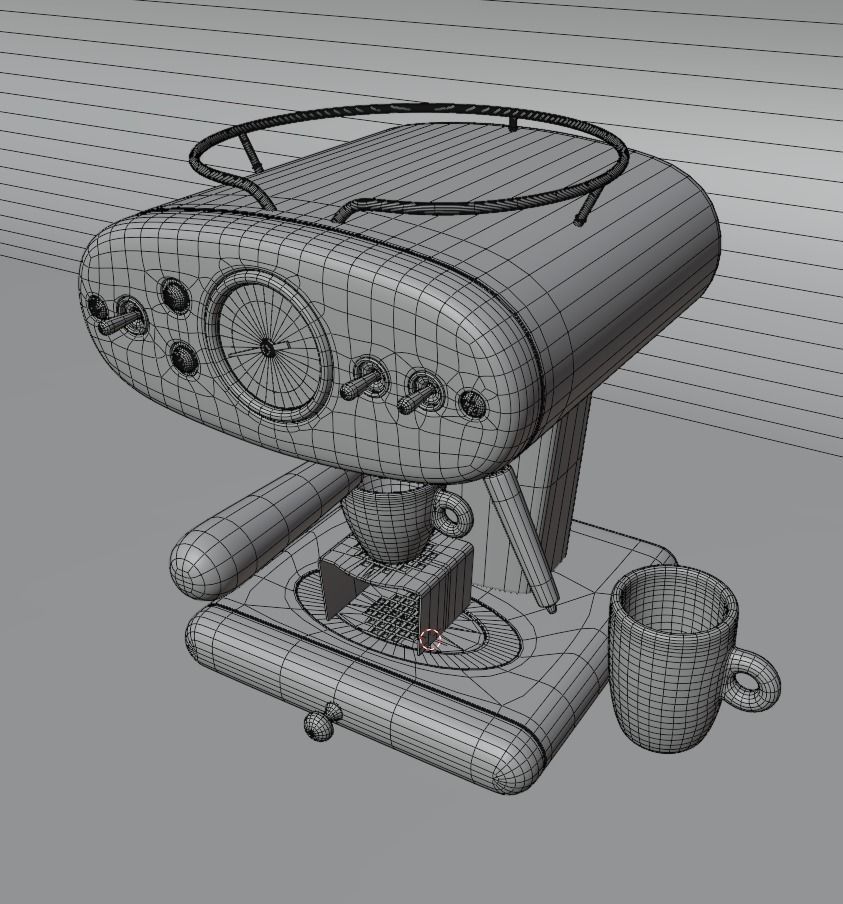 Realistic Espresso Machine 3D model_8