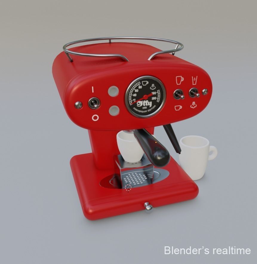 Realistic Espresso Machine 3D model_5