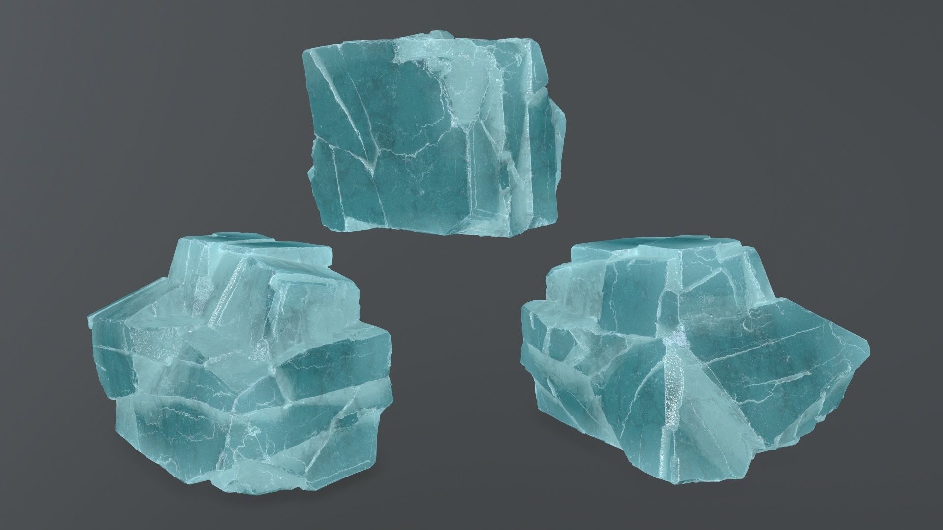 ice rocks Low-poly 3D model_13