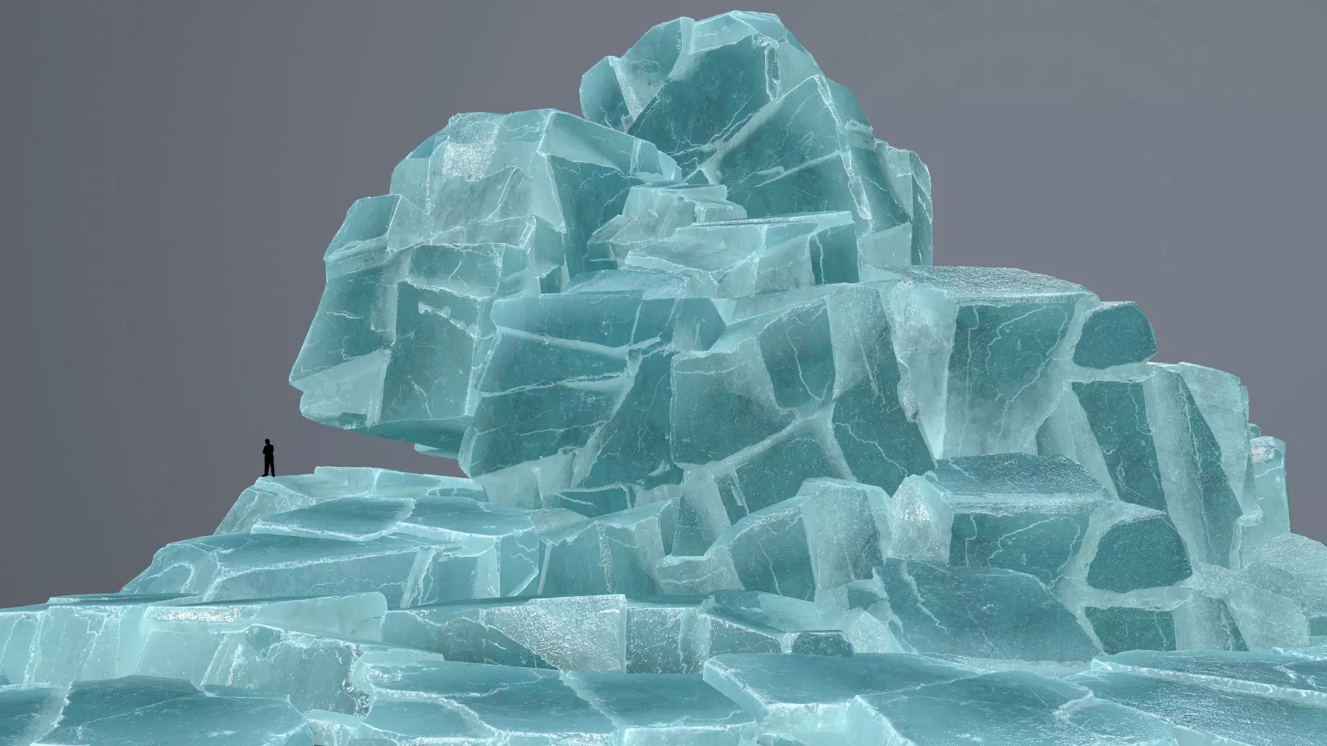 ice rocks Low-poly 3D model_0