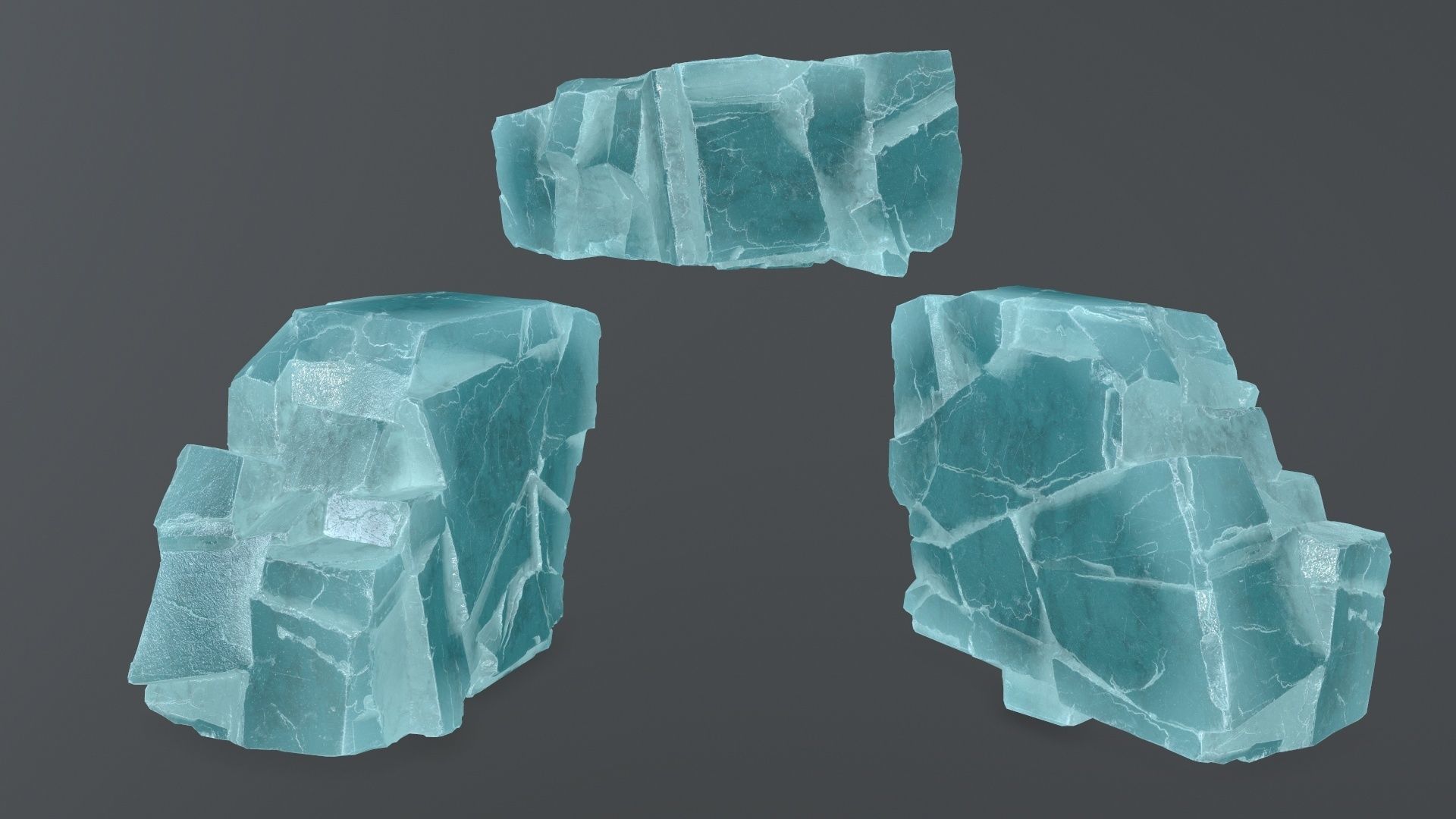 ice rocks Low-poly 3D model_10