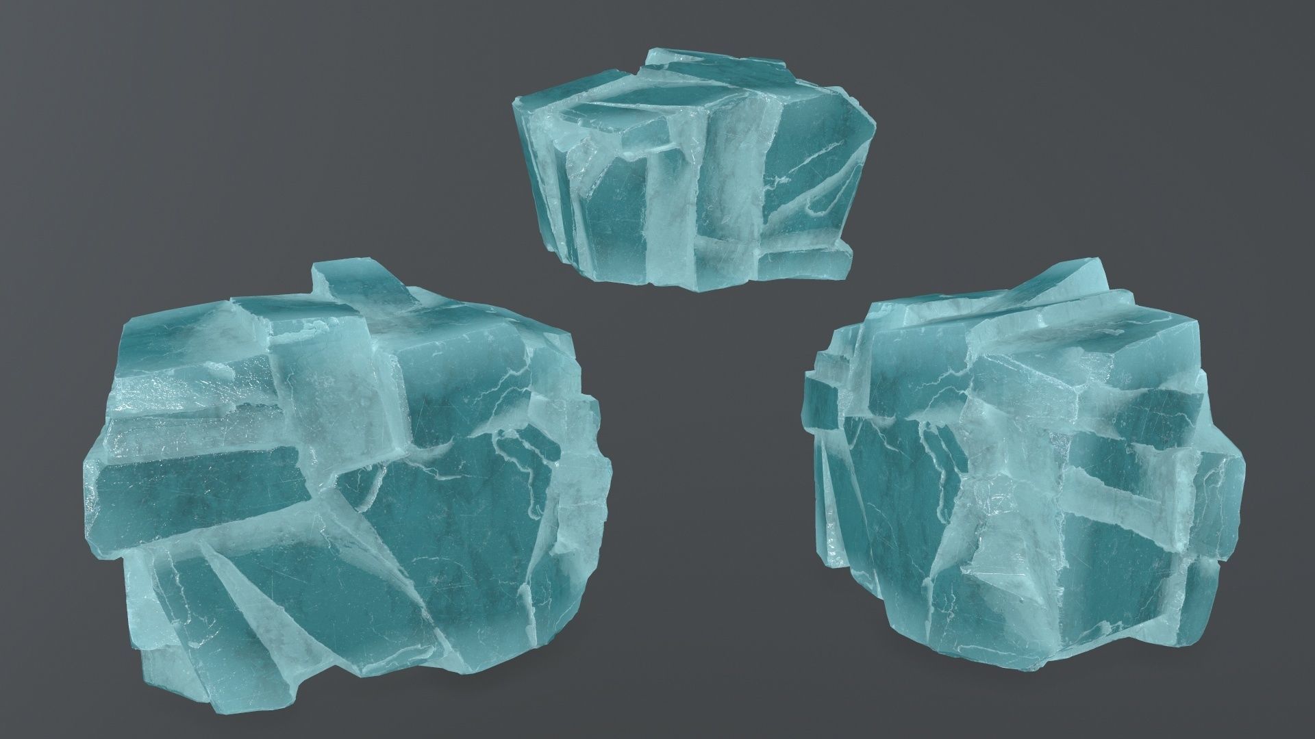 ice rocks Low-poly 3D model_12