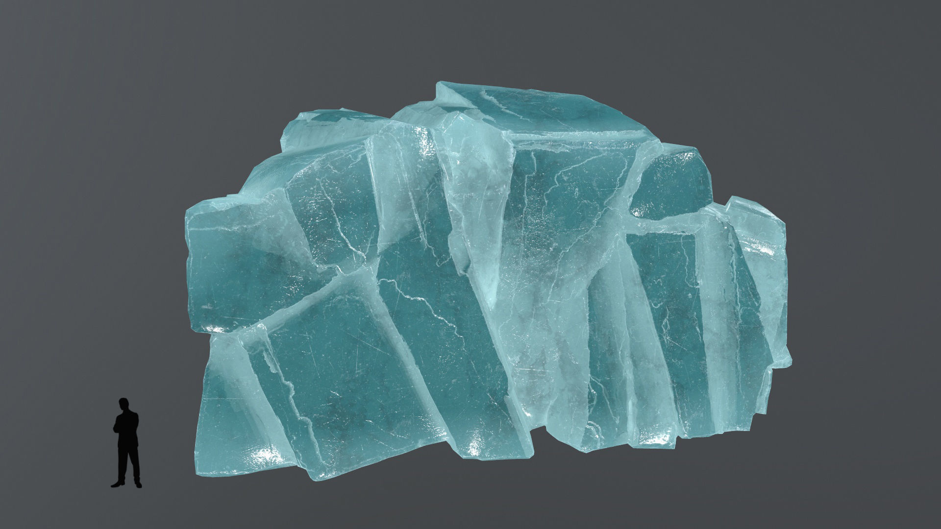 ice rocks Low-poly 3D model_2
