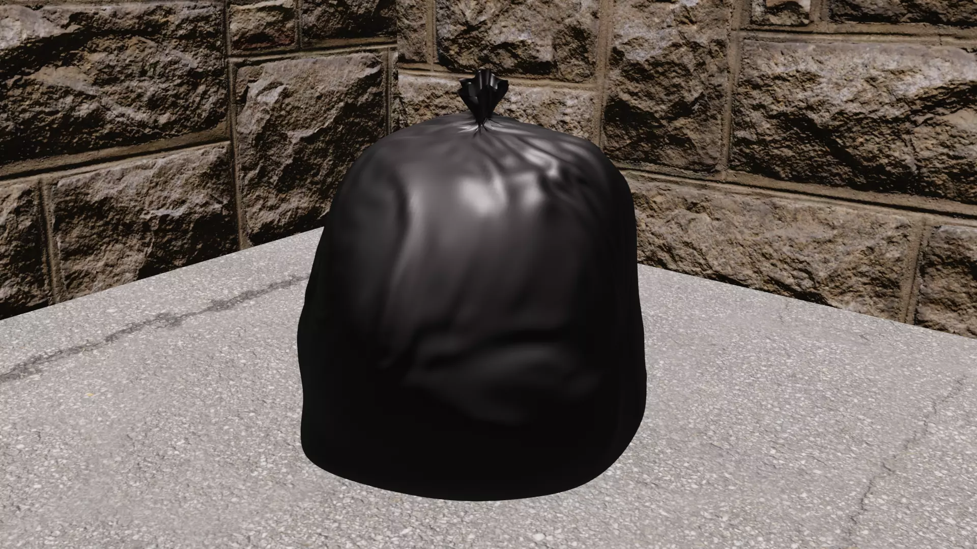 3d garbage bag with realastic matirals 3D model_0