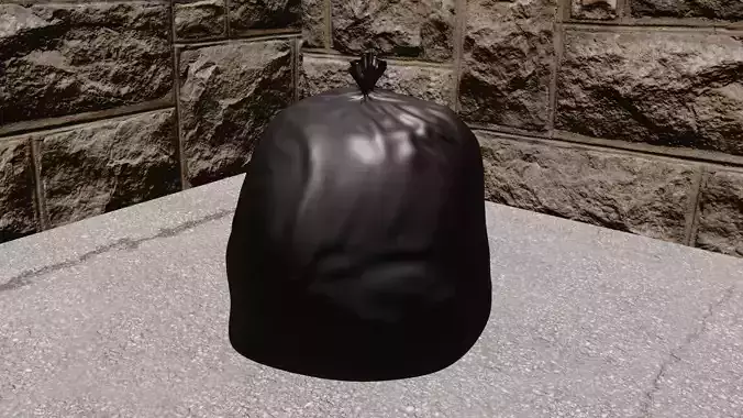 3d garbage bag with realastic matirals