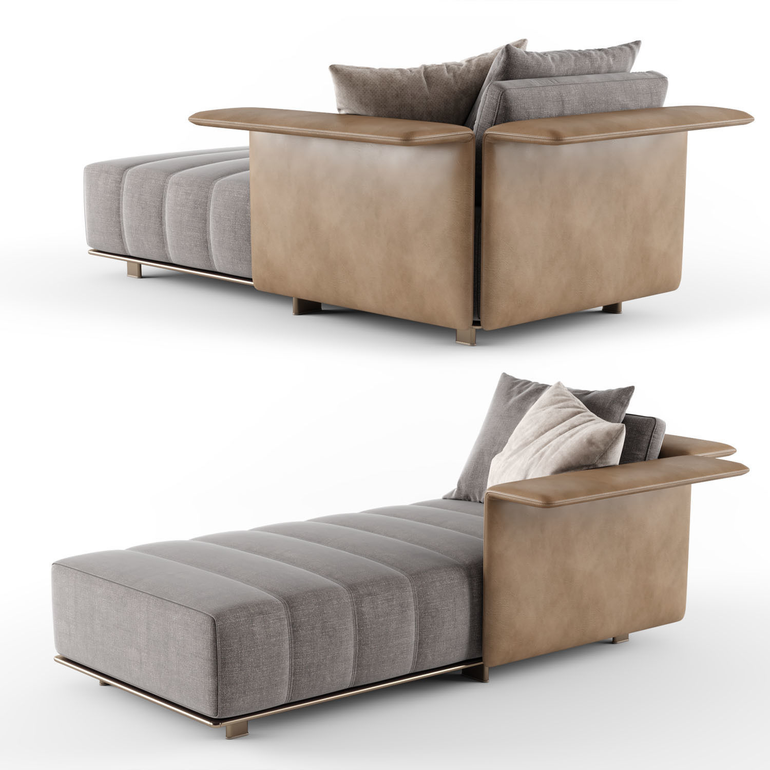FREEMAN Chaise Longue 03 3D model_2