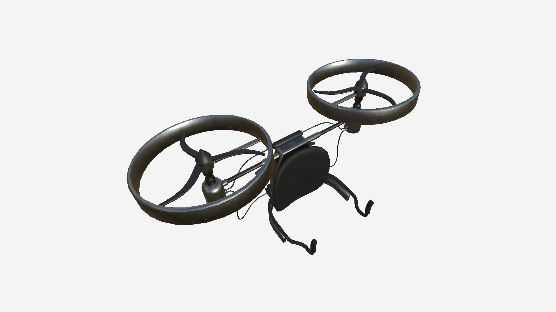 Jetpack Electric B01 Dark Steel  - SciFi Character Design Low-poly 3D model_2