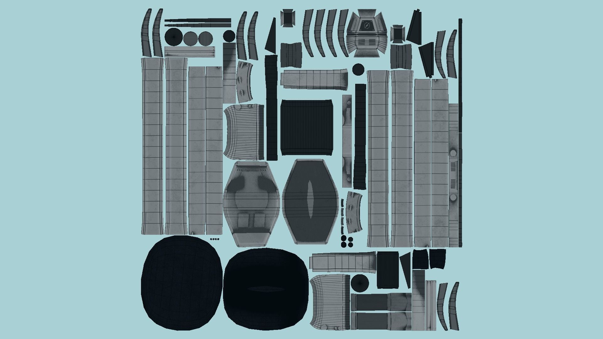 Jetpack Electric B01 Dark Steel  - SciFi Character Design Low-poly 3D model_5