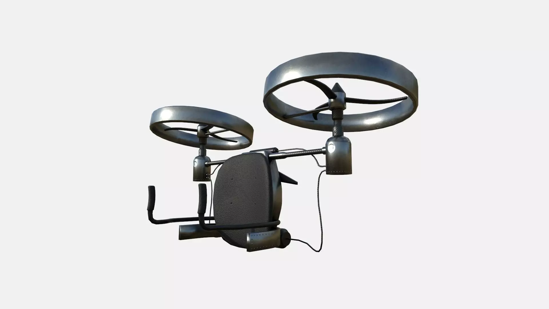 Jetpack Electric B01 Dark Steel  - SciFi Character Design Low-poly 3D model_0