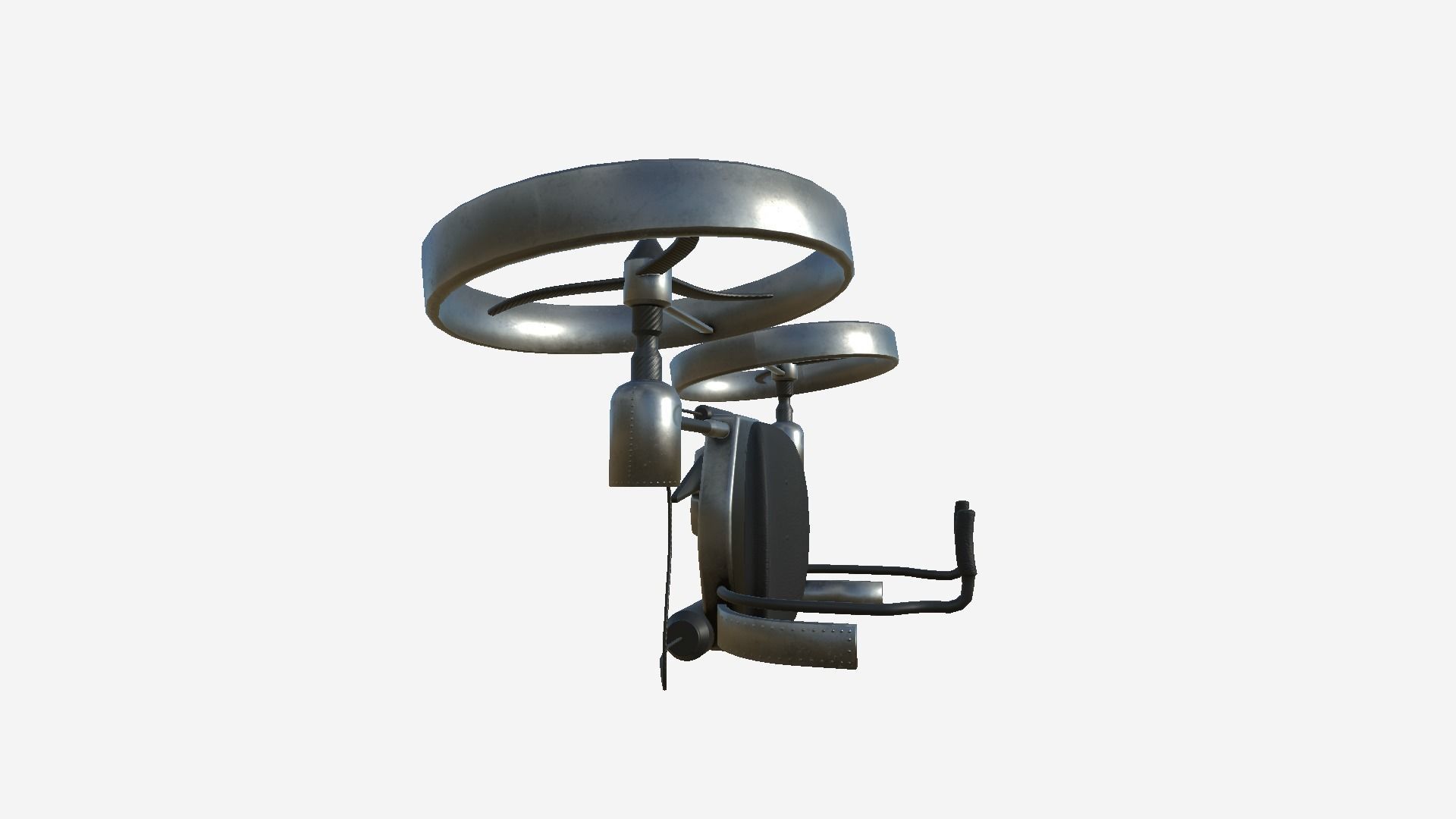 Jetpack Electric B01 Dark Steel  - SciFi Character Design Low-poly 3D model_4