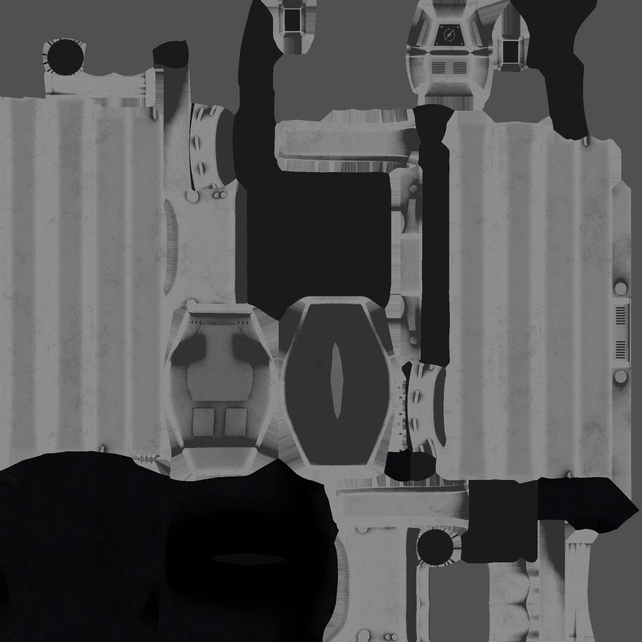 Jetpack Electric B01 Dark Steel  - SciFi Character Design Low-poly 3D model_18