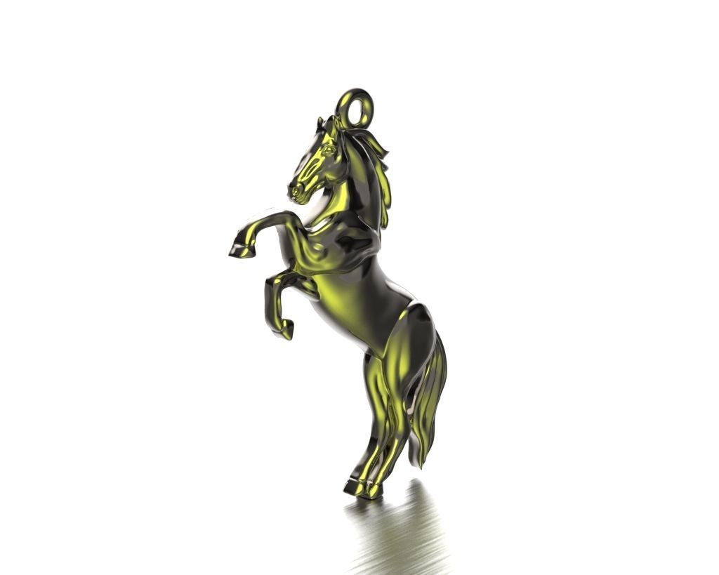 Pendant Horse 3D print model_4