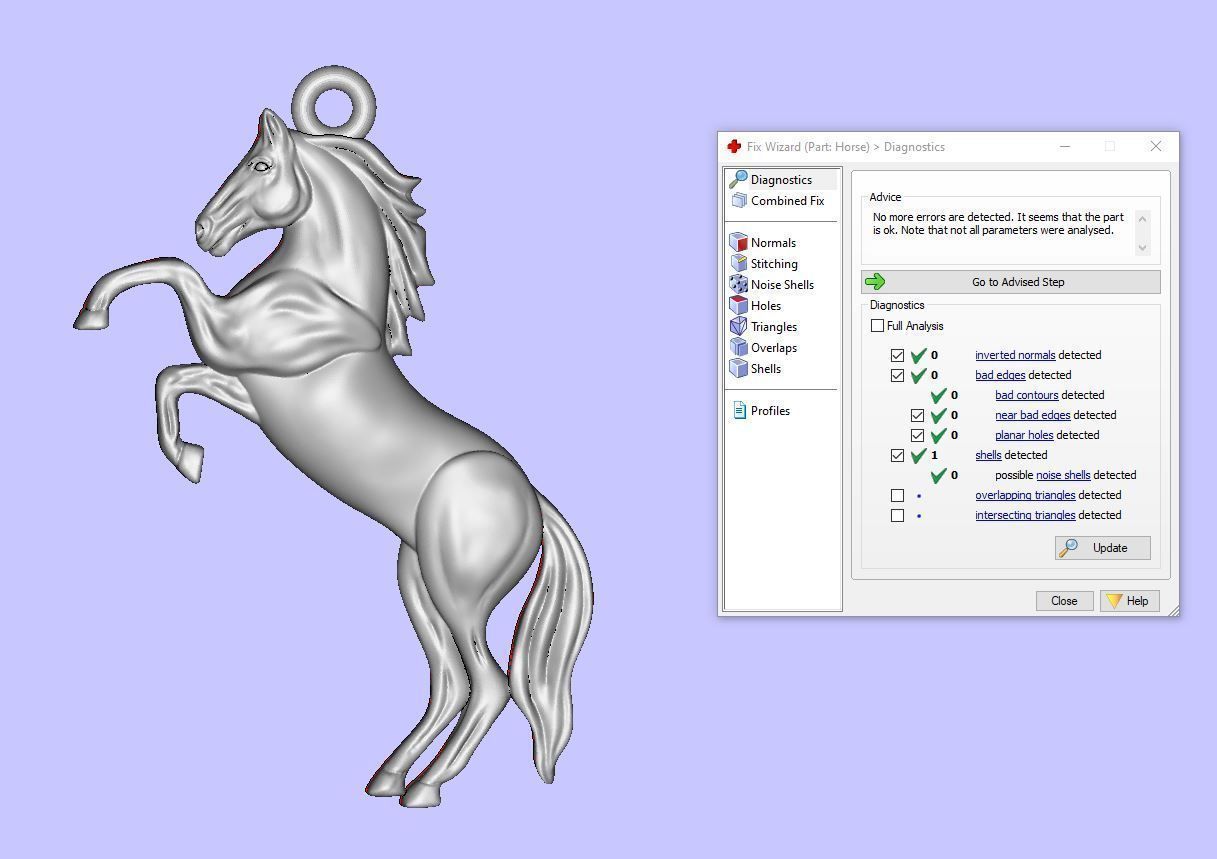 Pendant Horse 3D print model_8