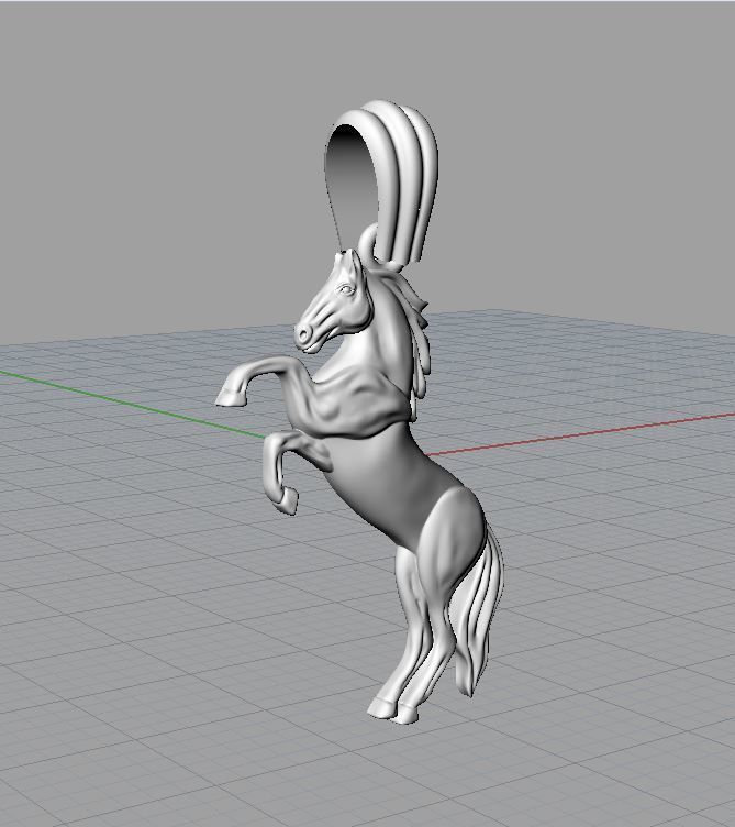 Pendant Horse 3D print model_6