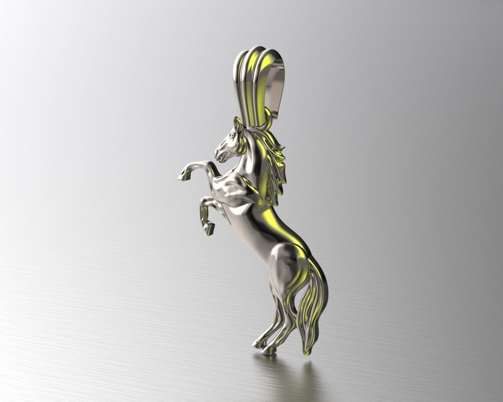 Pendant Horse 3D print model_1