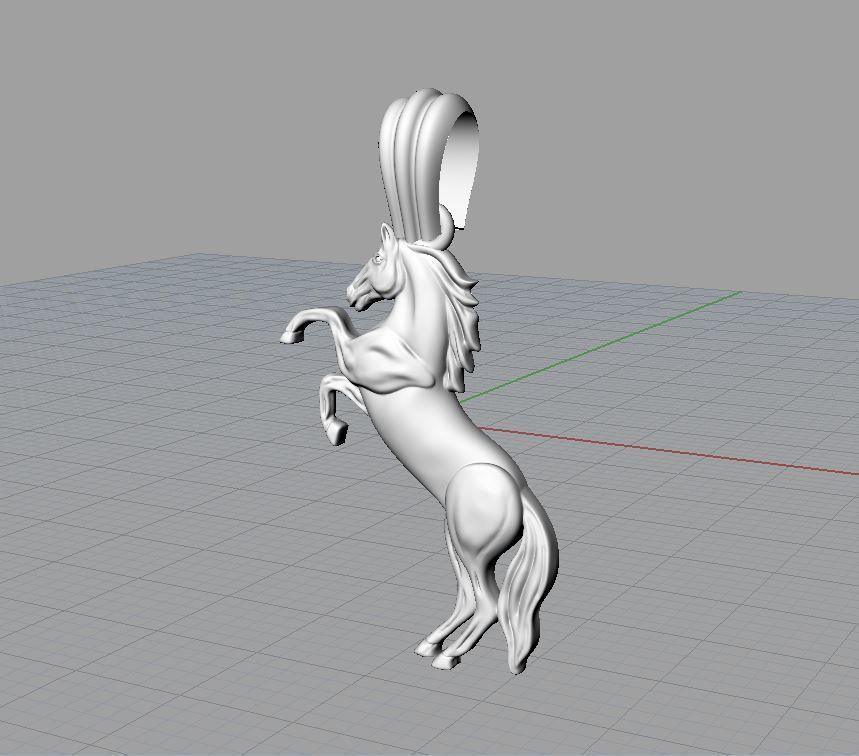 Pendant Horse 3D print model_5