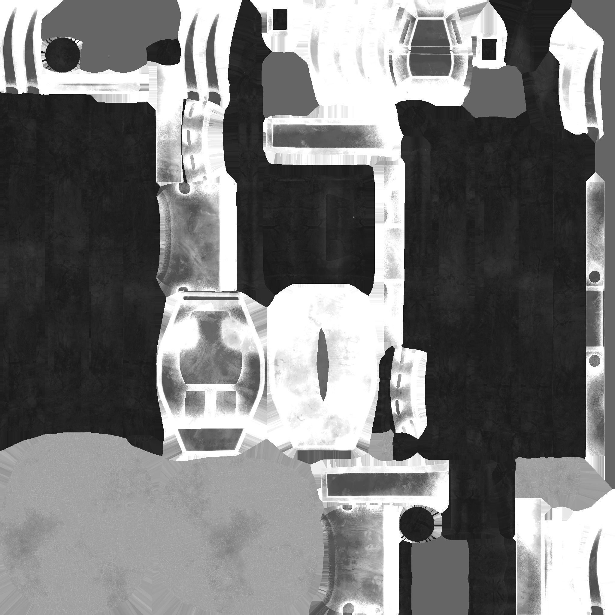 Jetpack Electric B02 White Copper - SciFi Character Design Low-poly 3D model_22