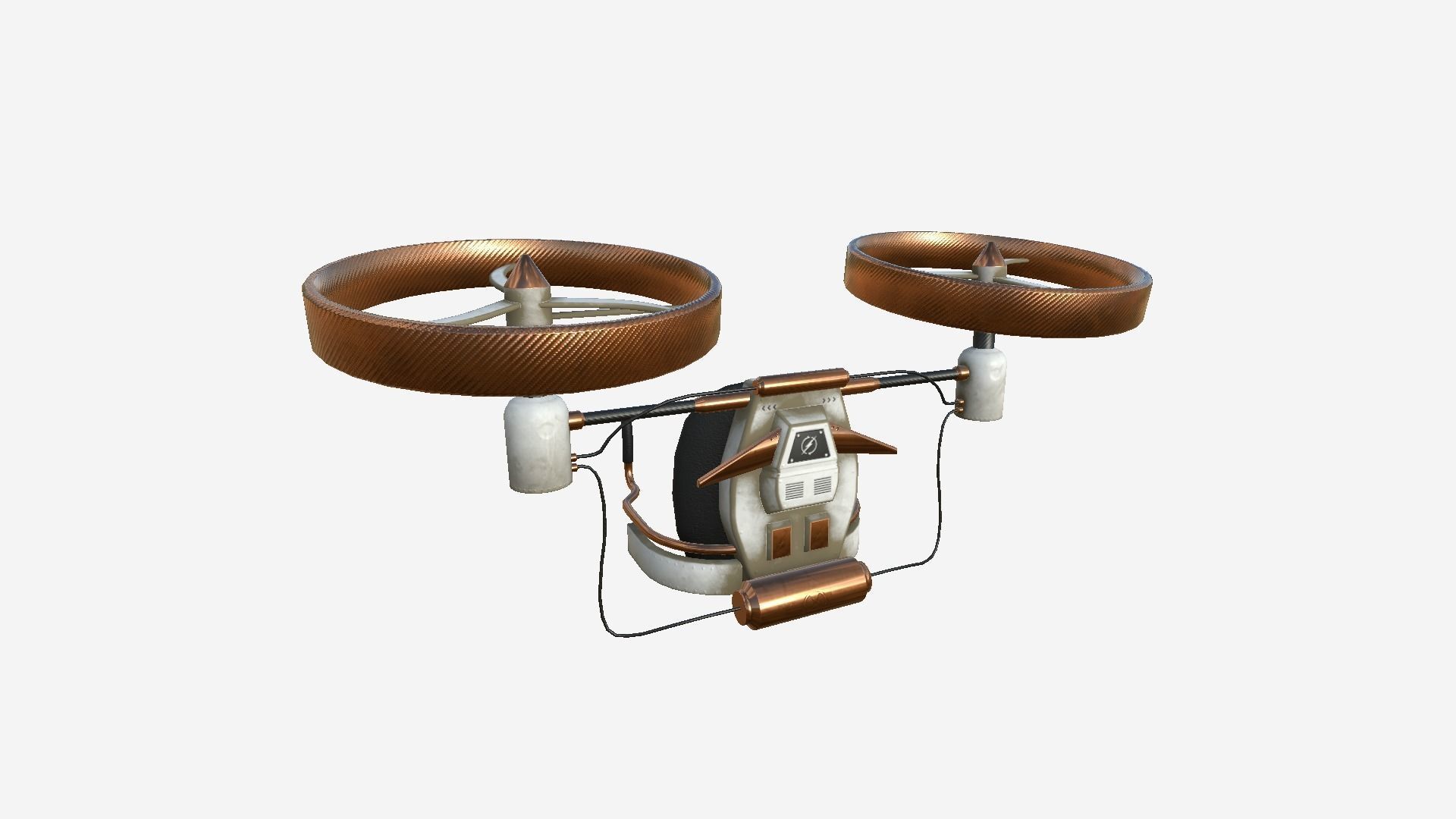 Jetpack Electric B02 White Copper - SciFi Character Design Low-poly 3D model_1