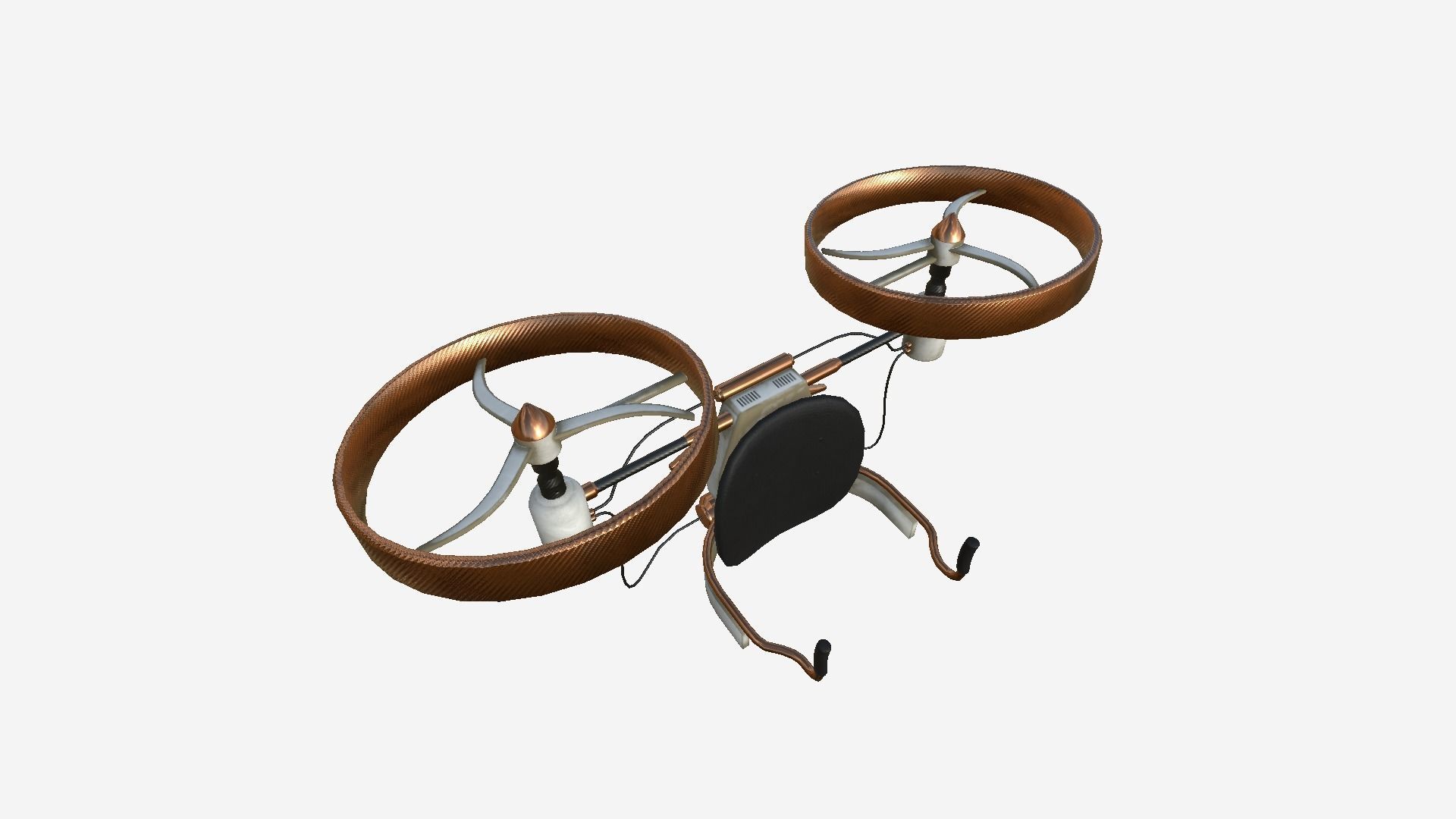 Jetpack Electric B02 White Copper - SciFi Character Design Low-poly 3D model_2