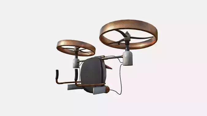 Jetpack Electric B02 White Copper  - SciFi Character Design Low-poly 3D model