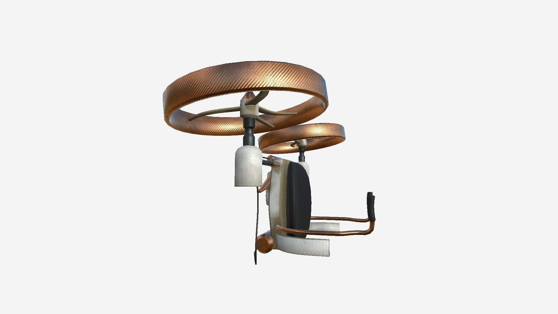 Jetpack Electric B02 White Copper - SciFi Character Design Low-poly 3D model_4