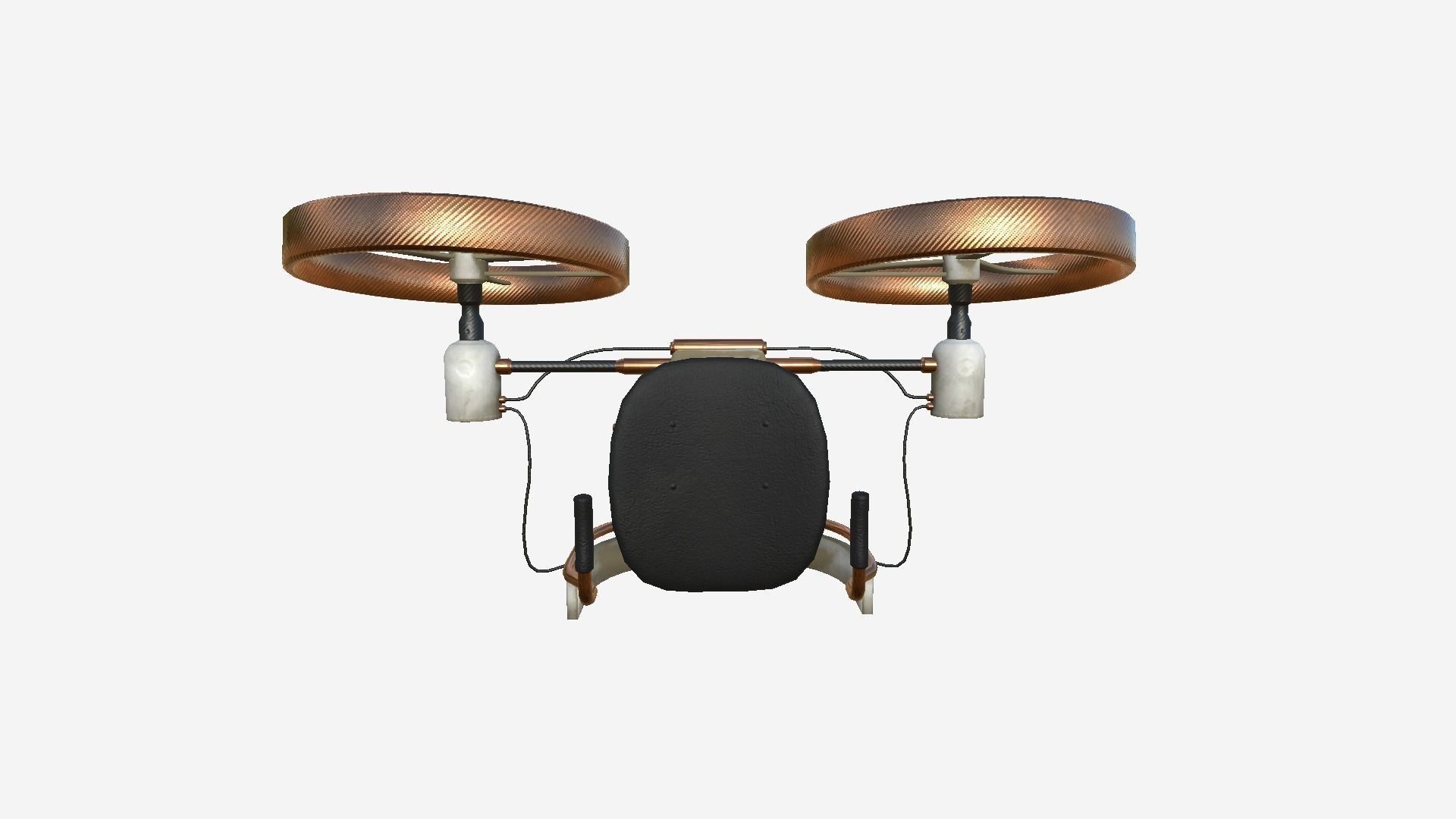 Jetpack Electric B02 White Copper - SciFi Character Design Low-poly 3D model_3