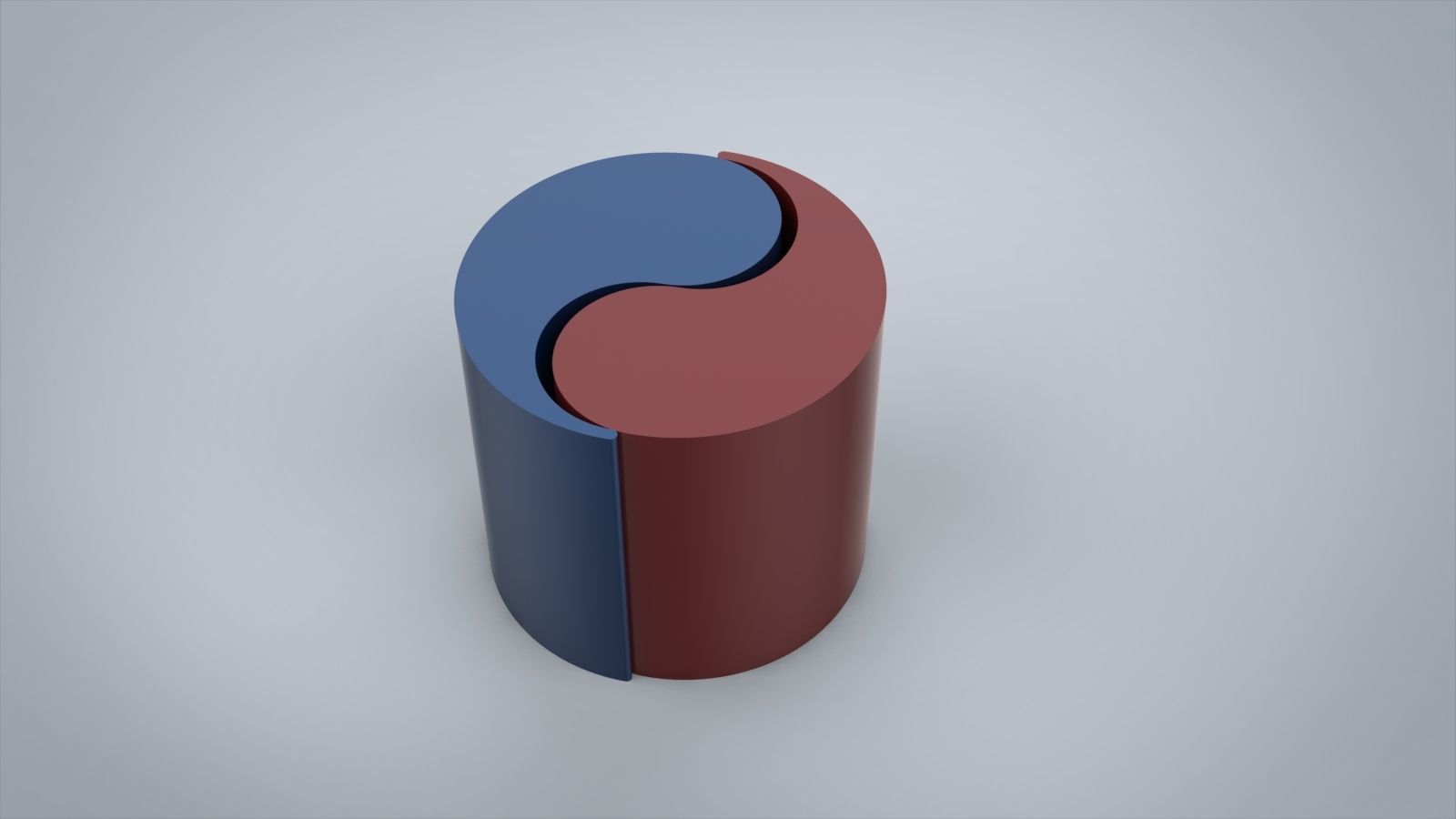 Yin Yang candle  3D print model_4