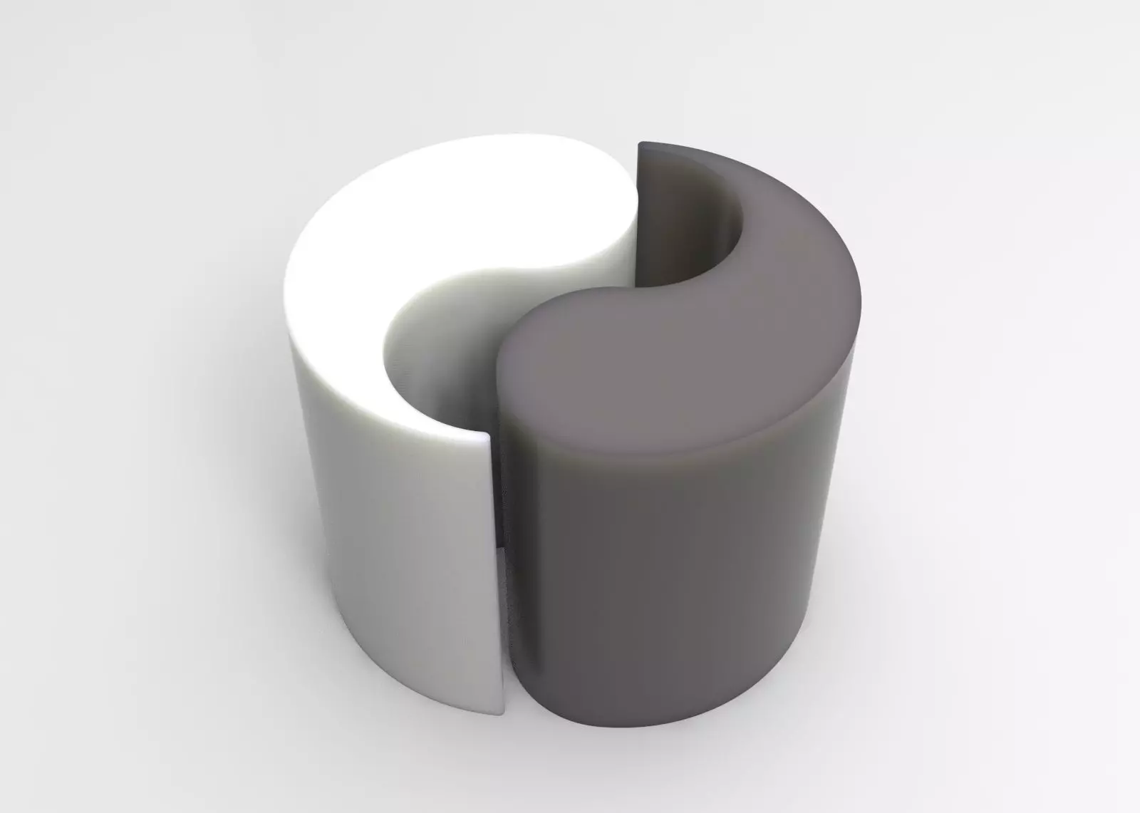 Yin Yang candle  3D print model_0