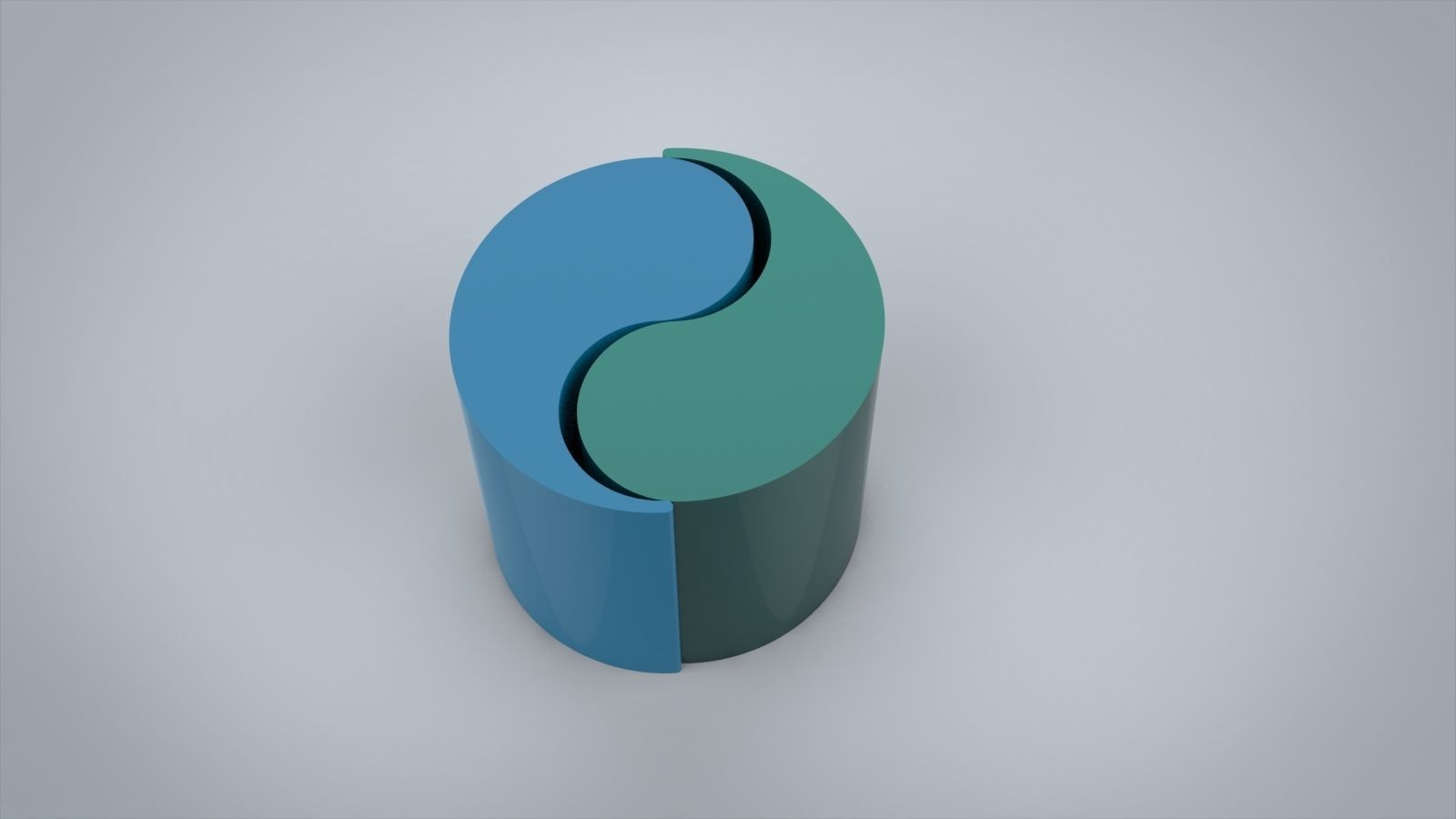 Yin Yang candle  3D print model_3