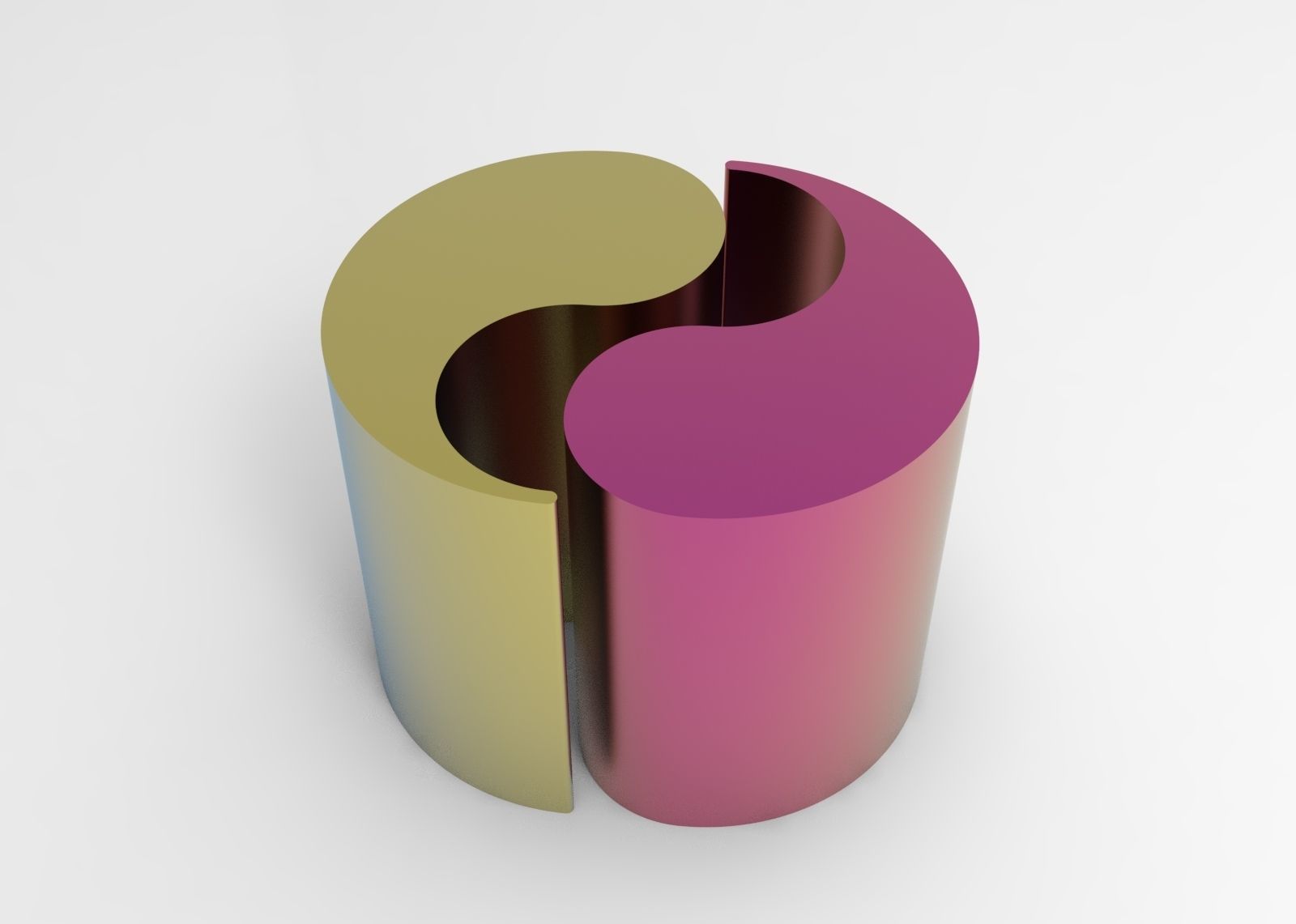 Yin Yang candle  3D print model_2