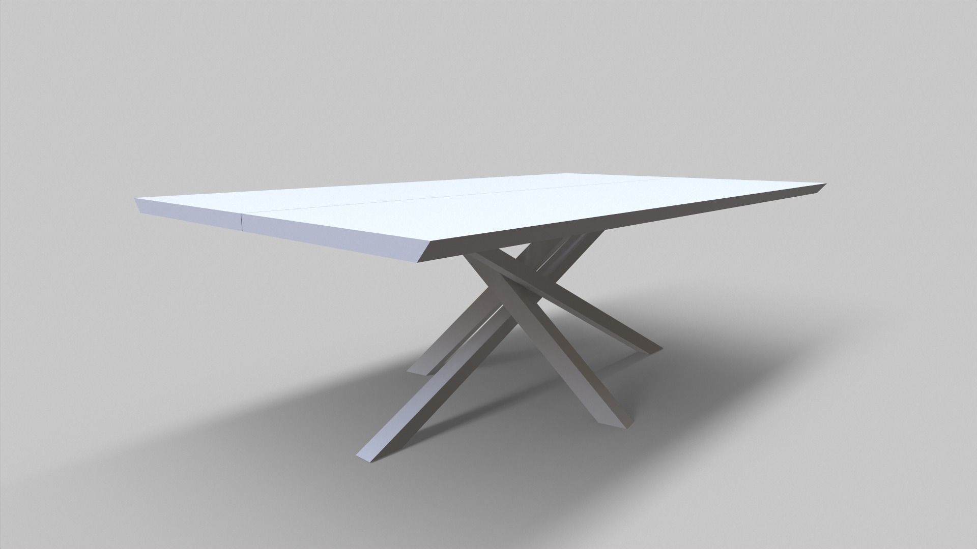Modern Desk Low-poly 3D model_2
