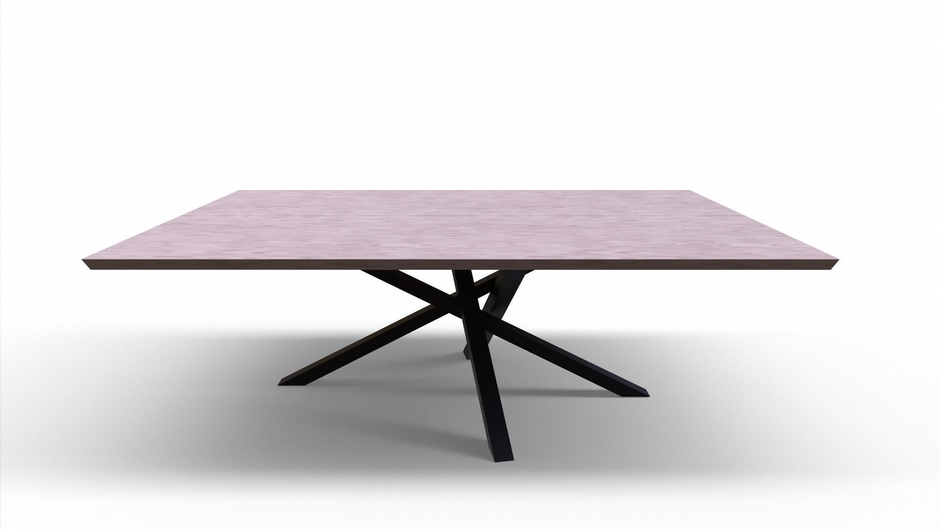 Modern Desk Low-poly 3D model_4