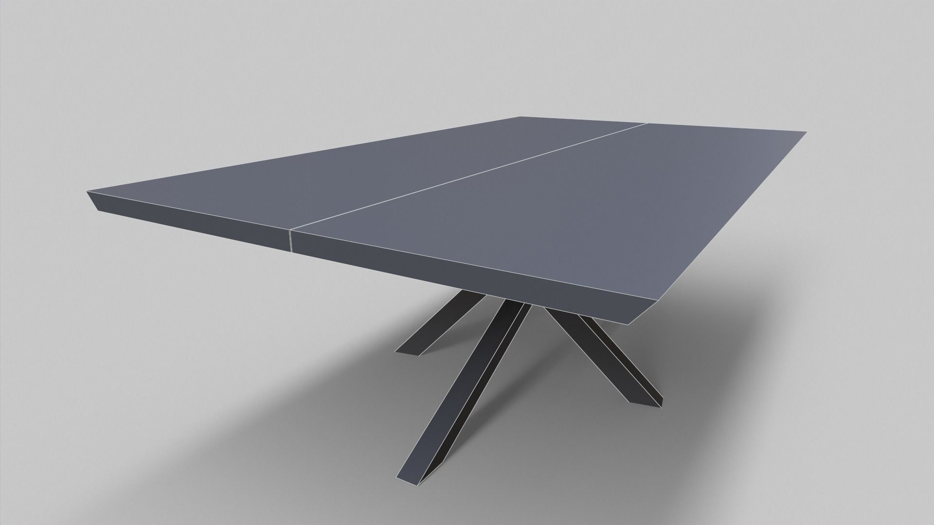 Modern Desk Low-poly 3D model_5