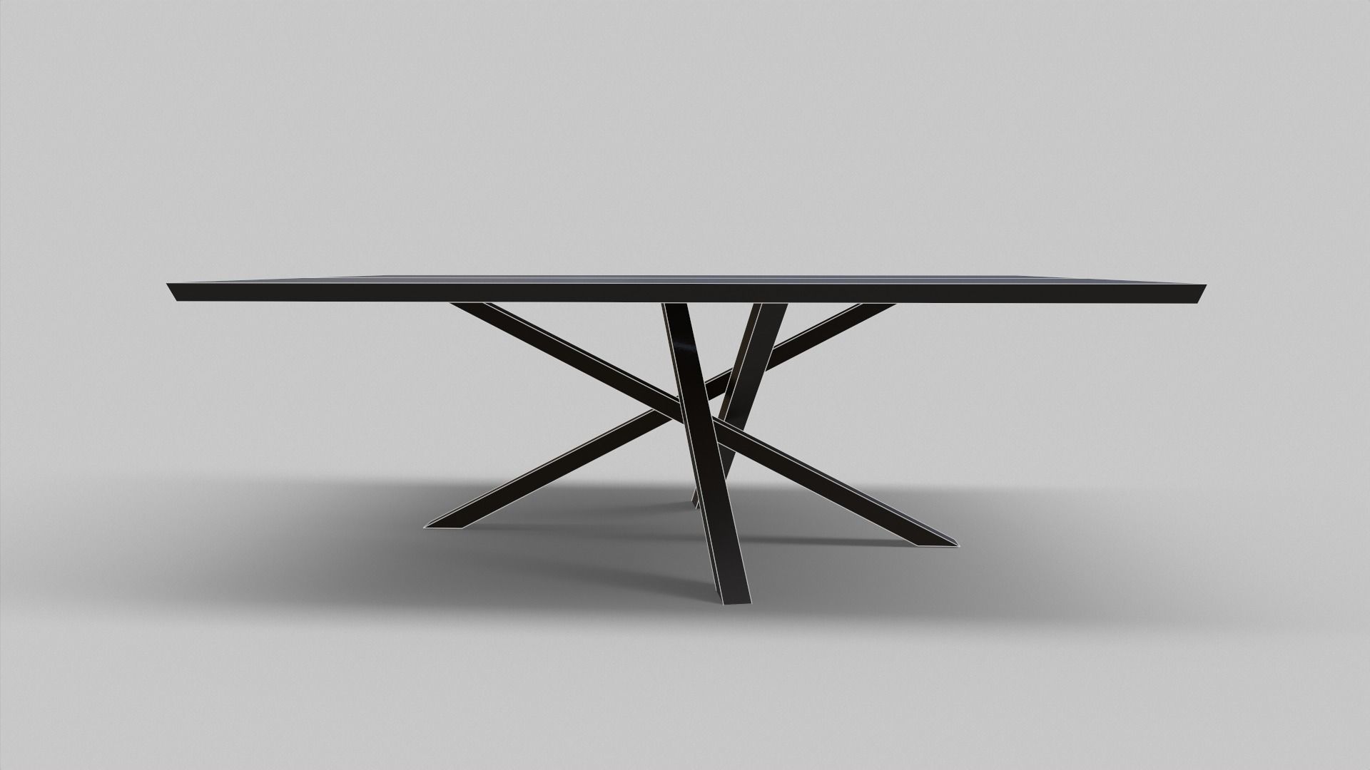 Modern Desk Low-poly 3D model_7