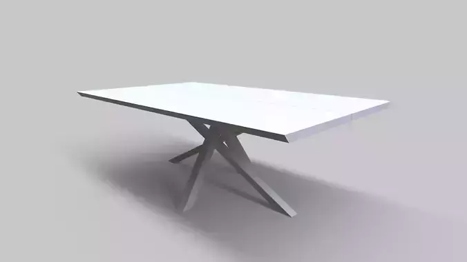 Modern Desk Low-poly 3D model