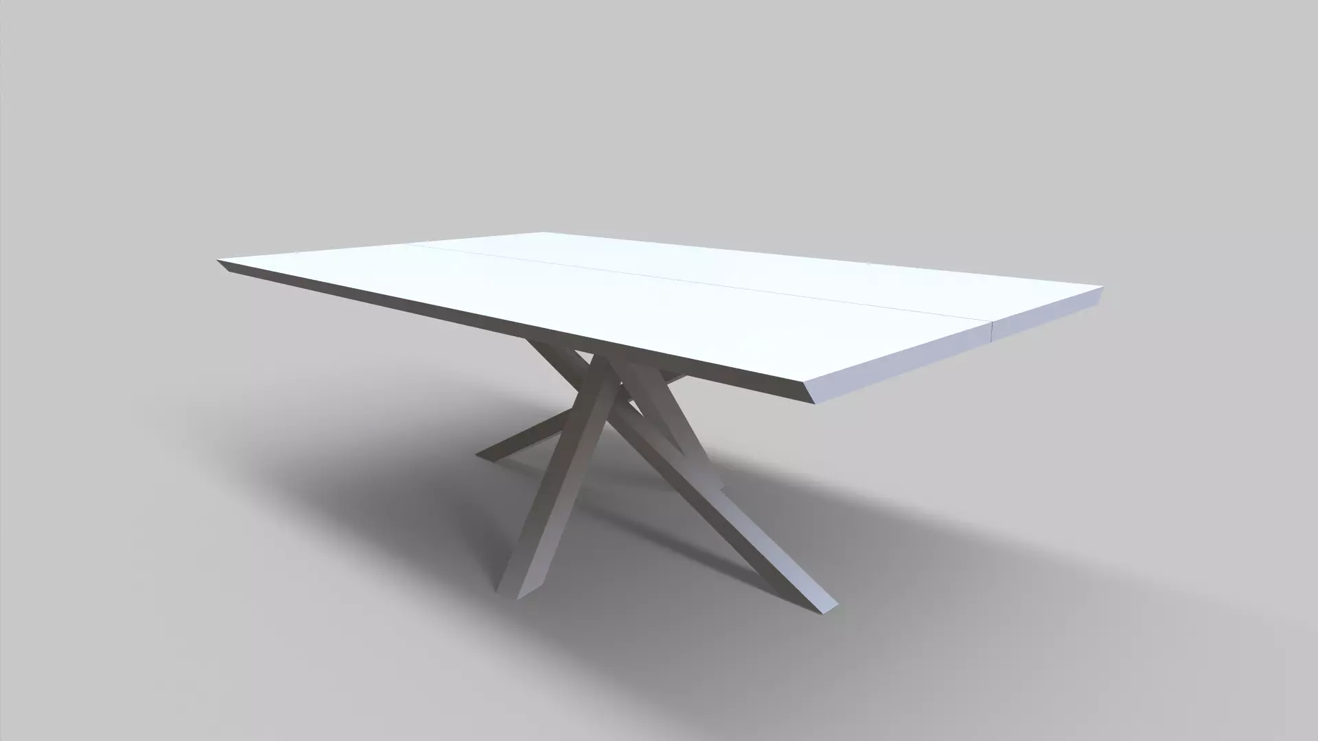 Modern Desk Low-poly 3D model_0