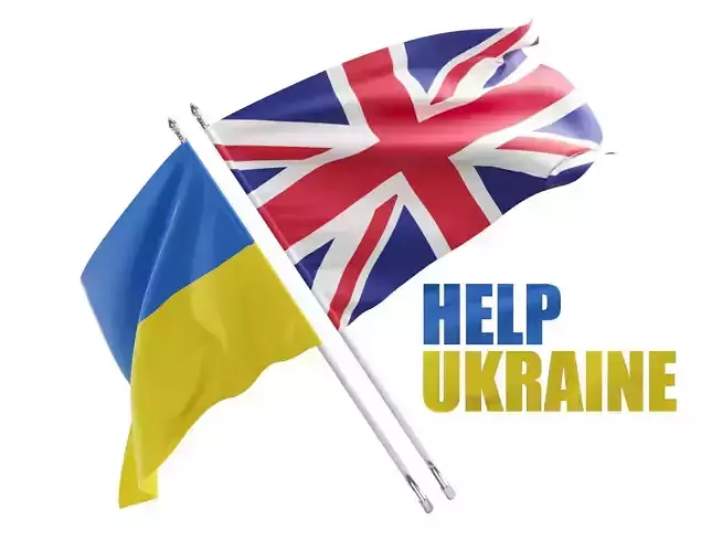 Flag United Kingdom Ukraine Support