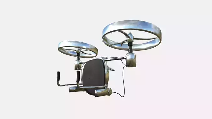 Jetpack Electric B06 Aluminum  - SciFi Character Design Low-poly 3D model