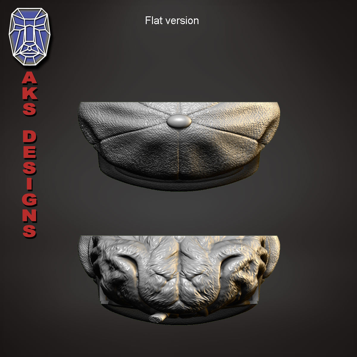 Gangster bulldog version 2 Bas relief wall art 3D print model_19