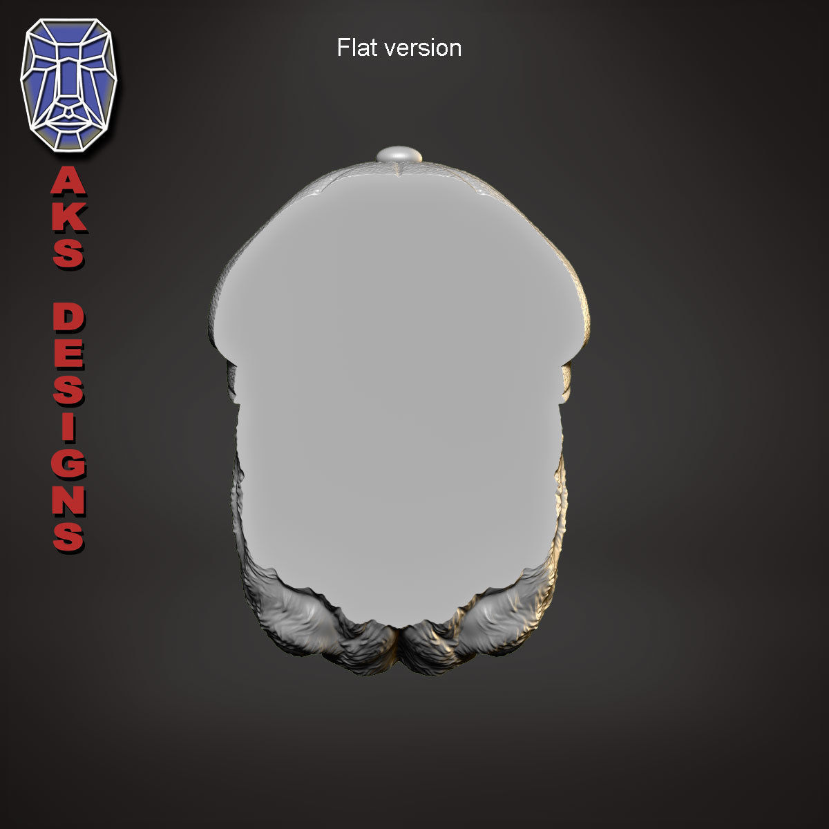 Gangster bulldog version 2 Bas relief wall art 3D print model_15