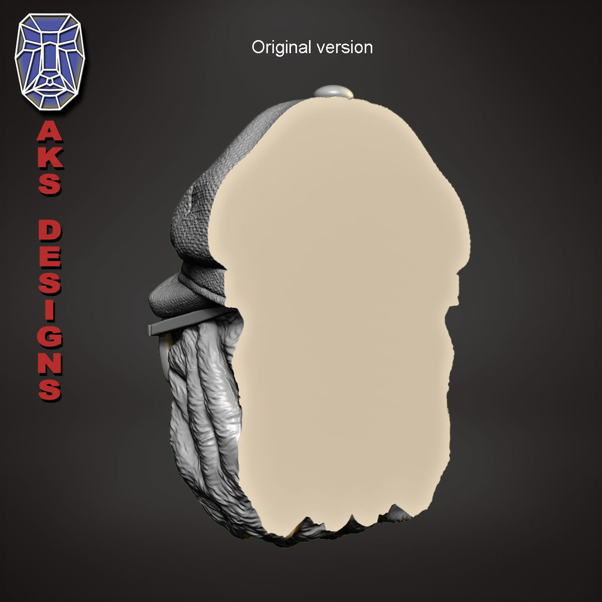 Gangster bulldog version 2 Bas relief wall art 3D print model_3