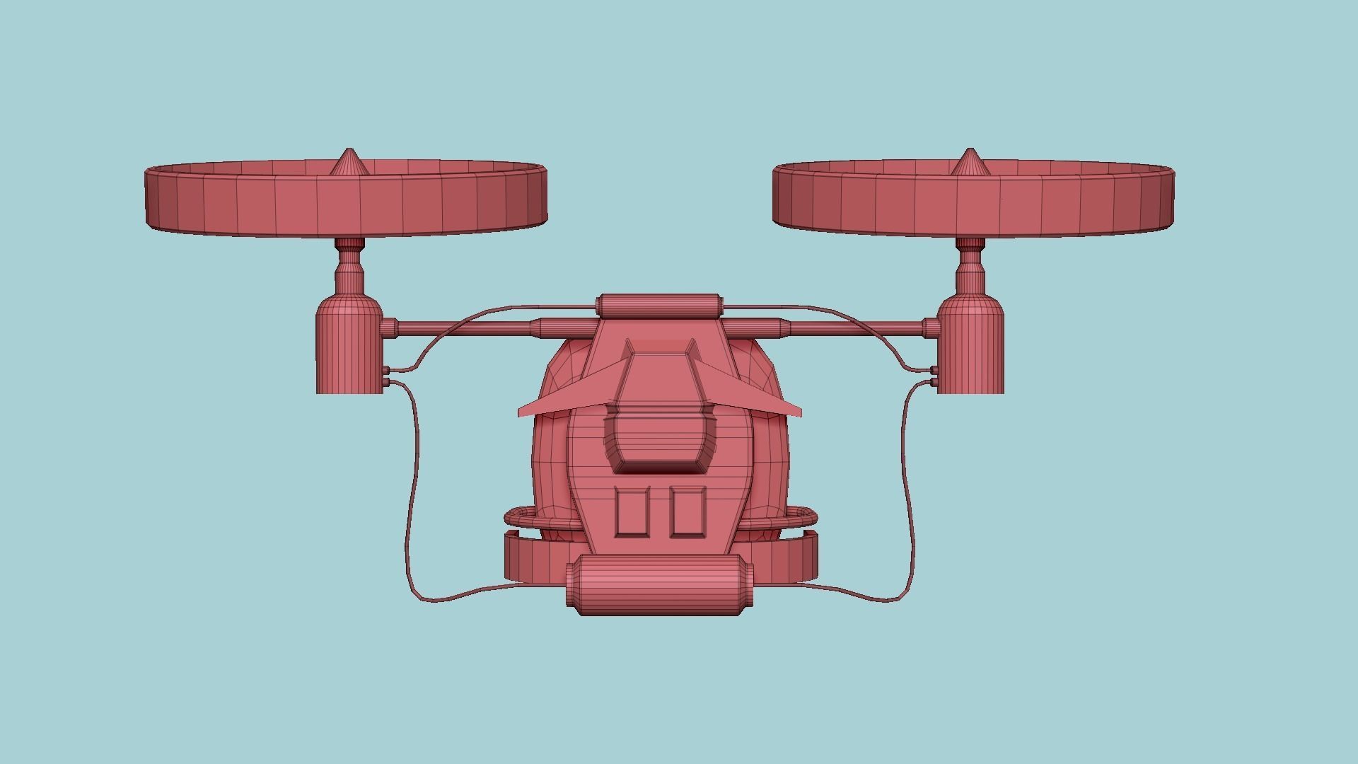 Jetpack Electric B07 Golden - SciFi Character Design Low-poly 3D model_13