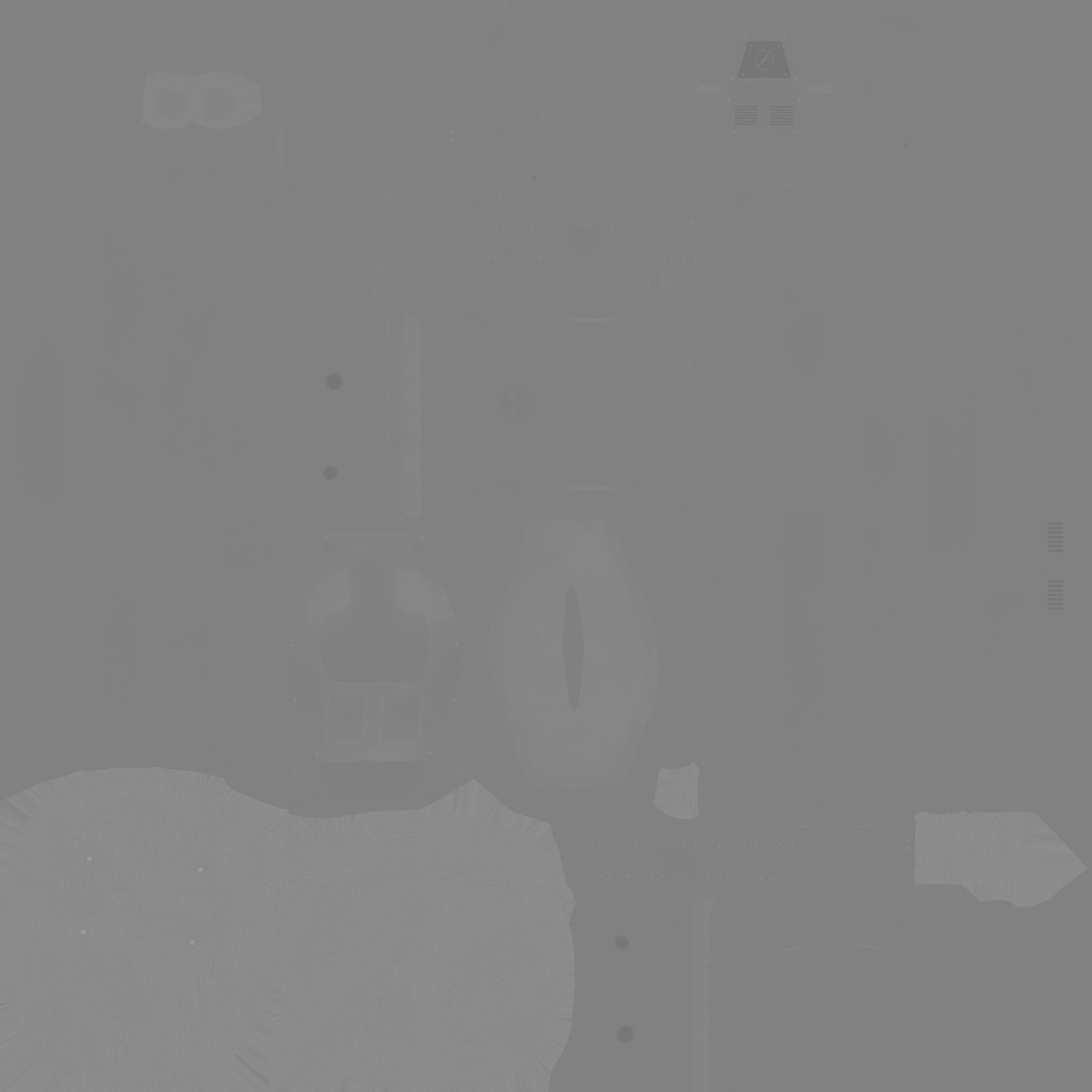 Jetpack Electric B07 Golden - SciFi Character Design Low-poly 3D model_19