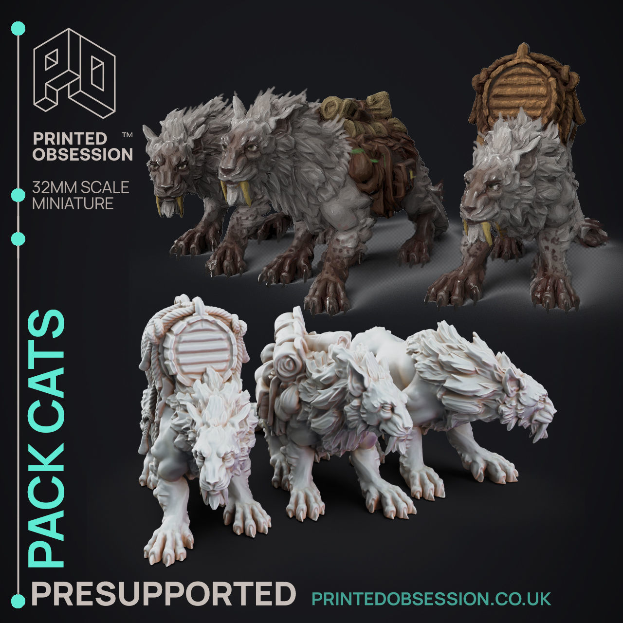 Tabaxi Caravan - 14 Model Value Pack - 3d Printable Miniatures 3D print model_29