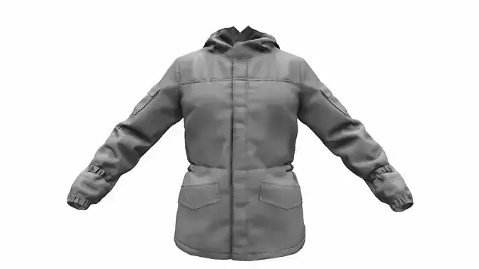 Russian Military Jacket Gorka High Poly 3D model