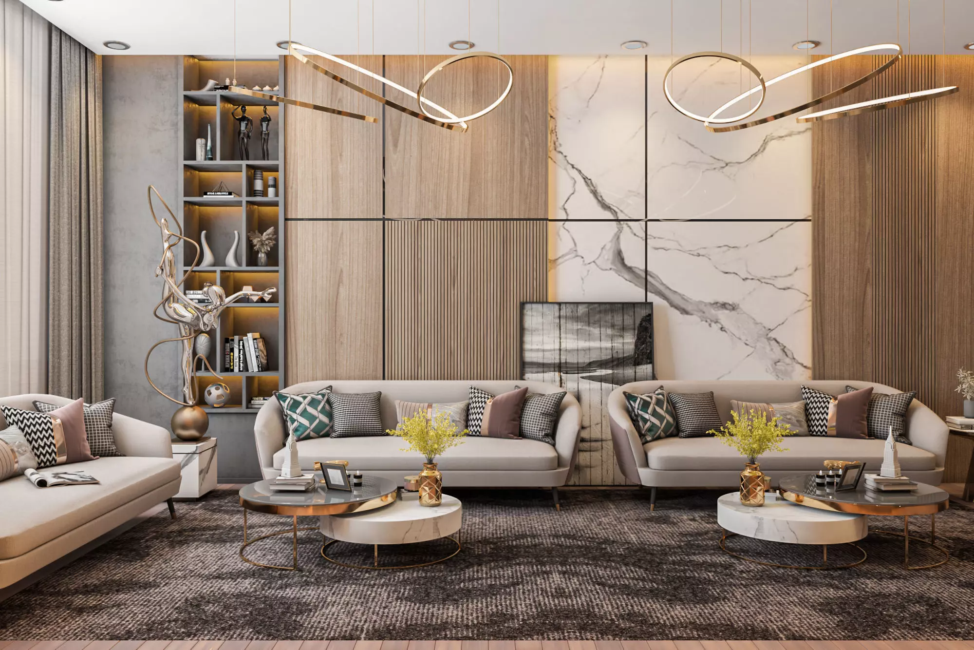 Luxury Living room 3D model 3D model_0