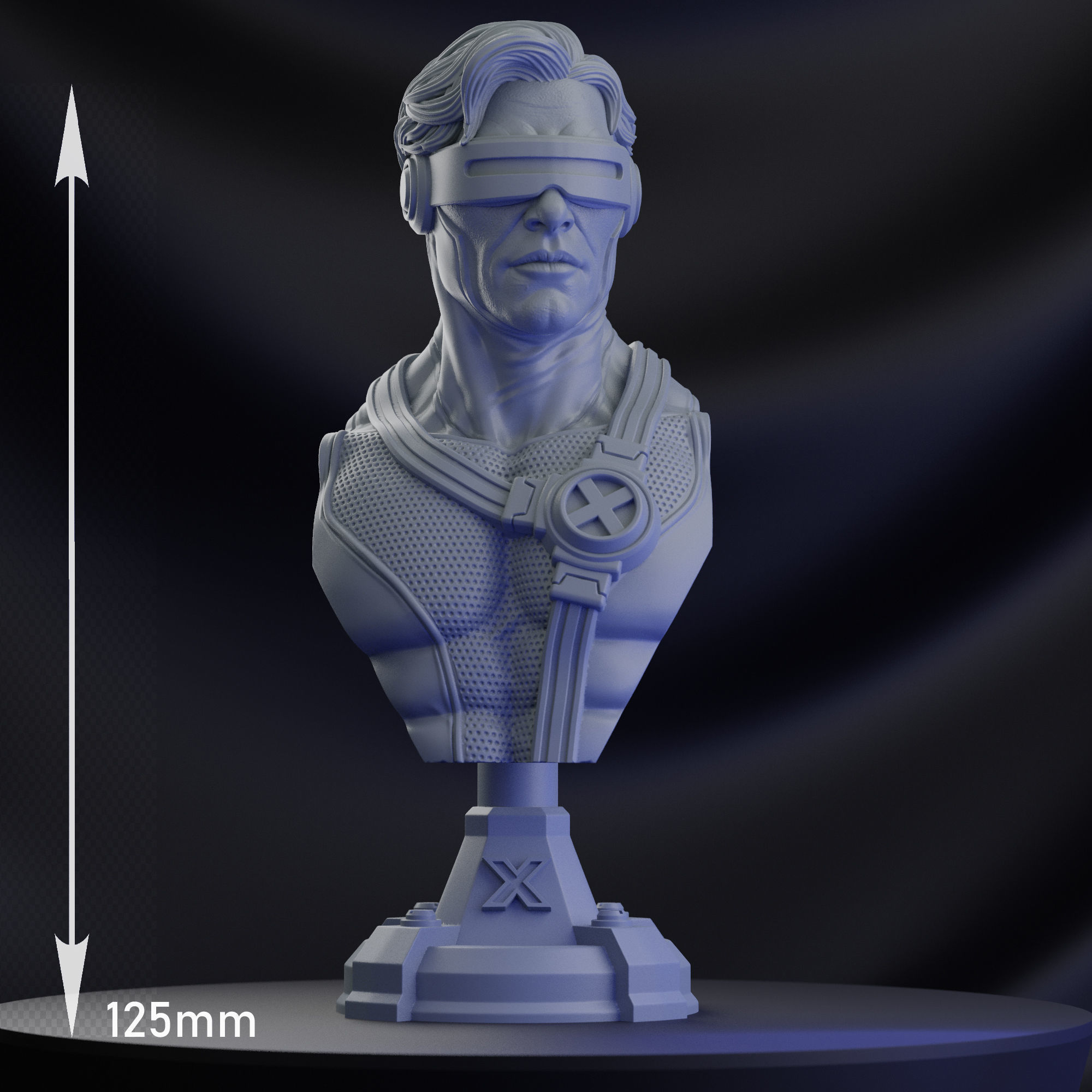 CYCLOPS X- MEN BUST 3D print model_4