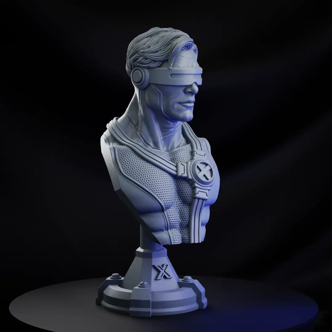 CYCLOPS X- MEN BUST 3D print model_7