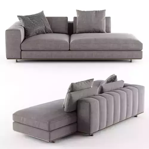 FREEMAN Open-End chaise longue 3D model