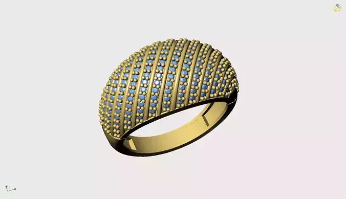 gems-1mm gold ring with diamonds